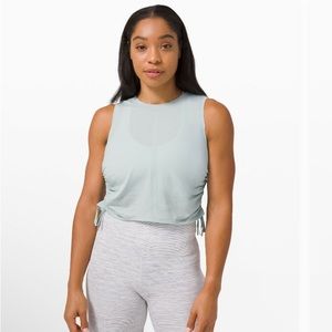 Hard to find Lululemon Cinch it Up Tank Top in cute mint. Size 10, barely worn